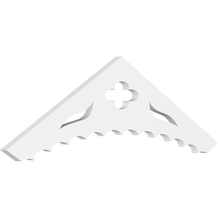 Ekena Millwork Pitch Wellington Architectural Grade PVC Gable Pediment, 36"W x 10 1/2"H x 1"P (7/12) GPP036X011X100WEL